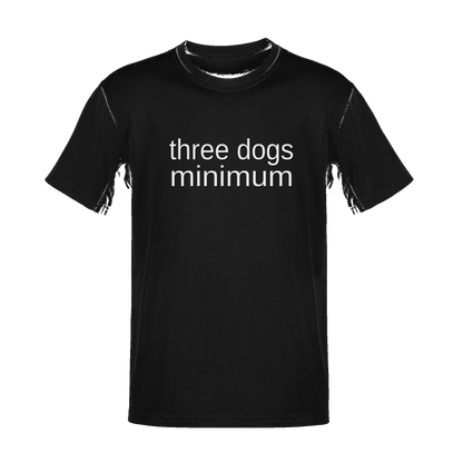 Unisex Three Dogs Minimum Soft Cotton Tee