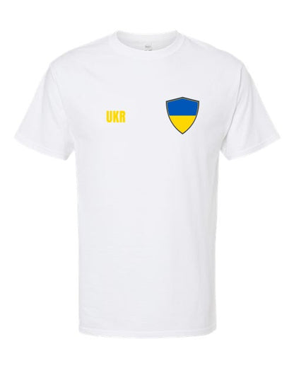 Ukraine Soccer Tee — Retro National Crest | NYC Factory