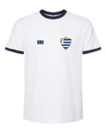 Uruguay Soccer Ringer Tee 2026 — Retro National Crest | NYC Factory