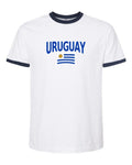 Uruguay Soccer Ringer Tee 2026 — Classic Name & Flag | NYC Factory