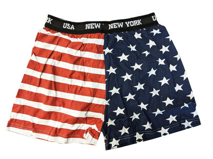 USA Flag Boxer Shorts Stars & Stripes New York City American (Large)