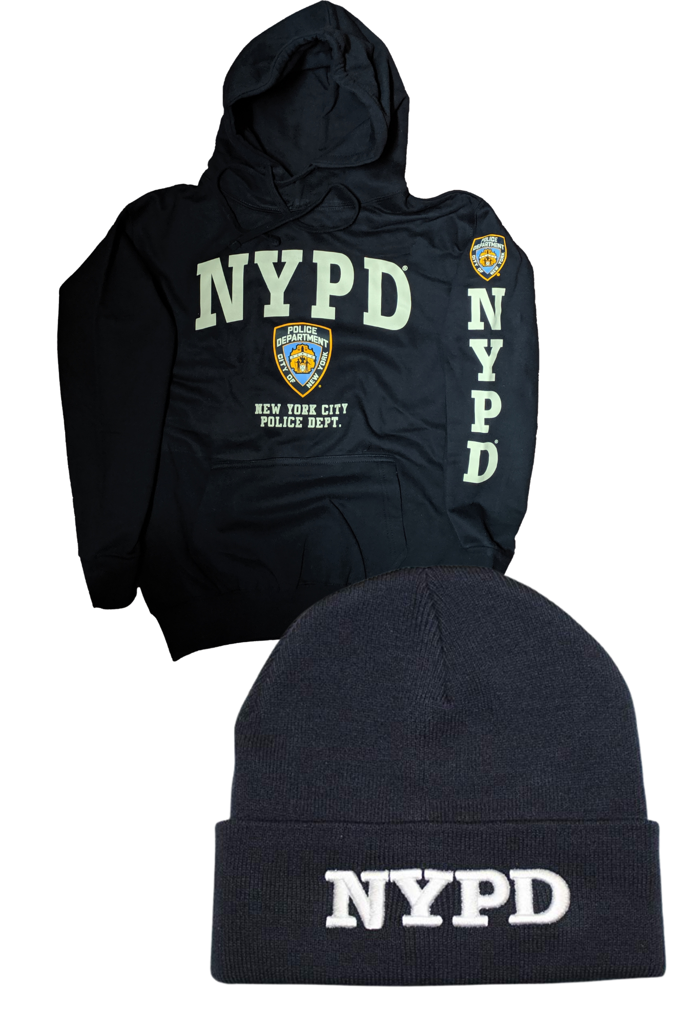 Men's NYPD Cold Weather Bundle Hoodie & Beanie