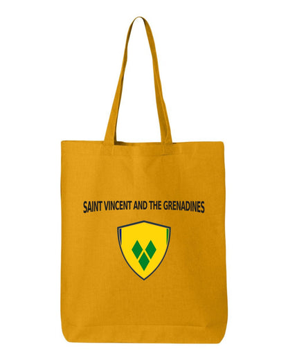 Saint Vincent And The Grenadines Soccer Tote Bag — Arched National Crest | NYC Factory