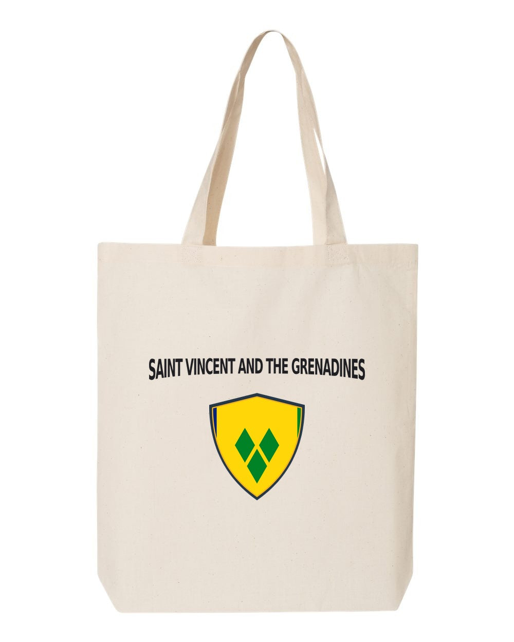 Saint Vincent And The Grenadines Soccer Tote Bag — Arched National Crest | NYC Factory