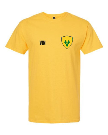 Saint Vincent And The Grenadines Soccer Tee — Retro National Crest | NYC Factory