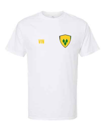 Saint Vincent And The Grenadines Soccer Tee — Retro National Crest | NYC Factory