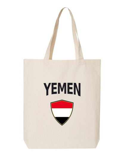 Yemen Soccer Tote Bag — Arched National Crest | NYC Factory