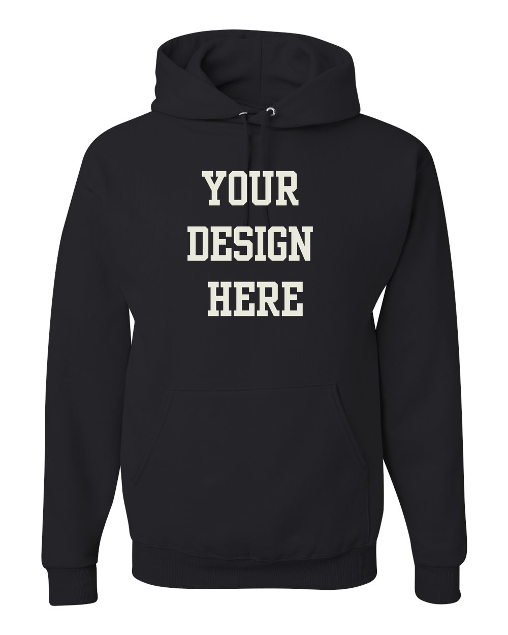 Your Design Here Custom Hoodie Black