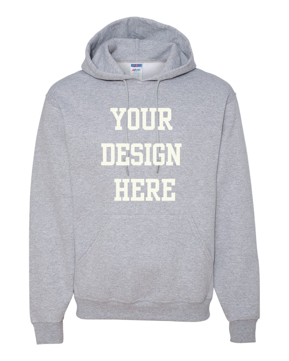 Your Design Here Custom Hoodie Heather Gray