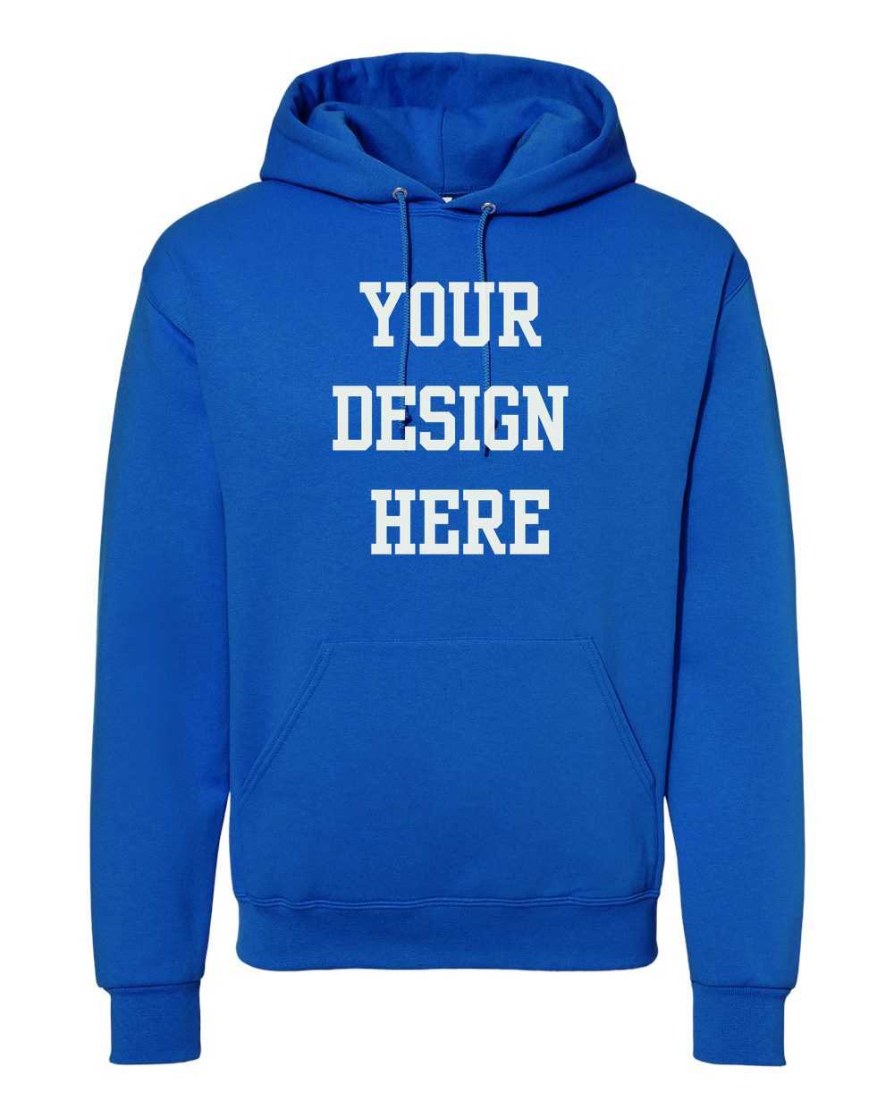 Your Design Here Custom Hoodie Royal Blue