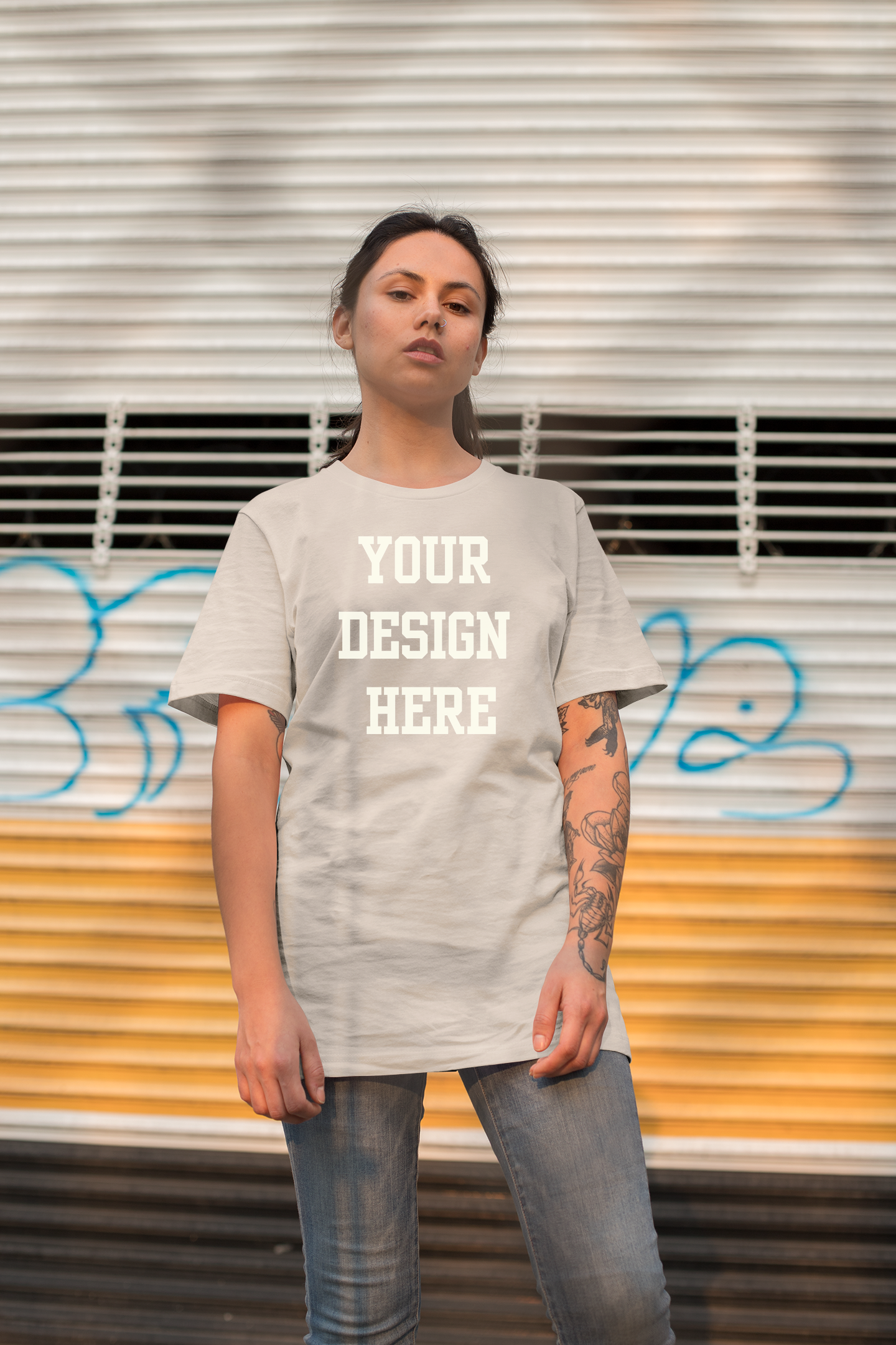 Your Design Here Custom T-Shirt Natural