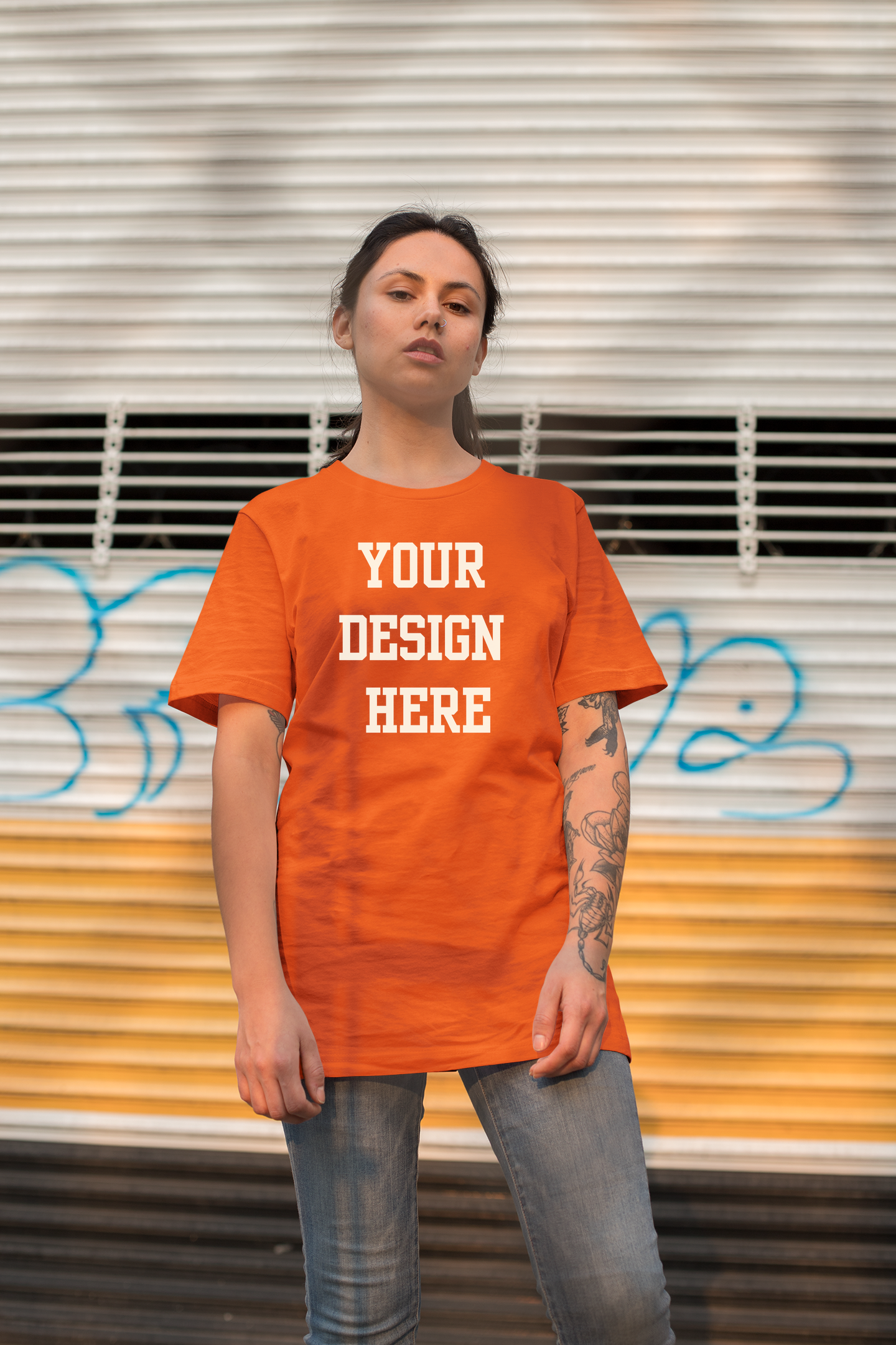 Your Design Here Custom T-Shirt Orange