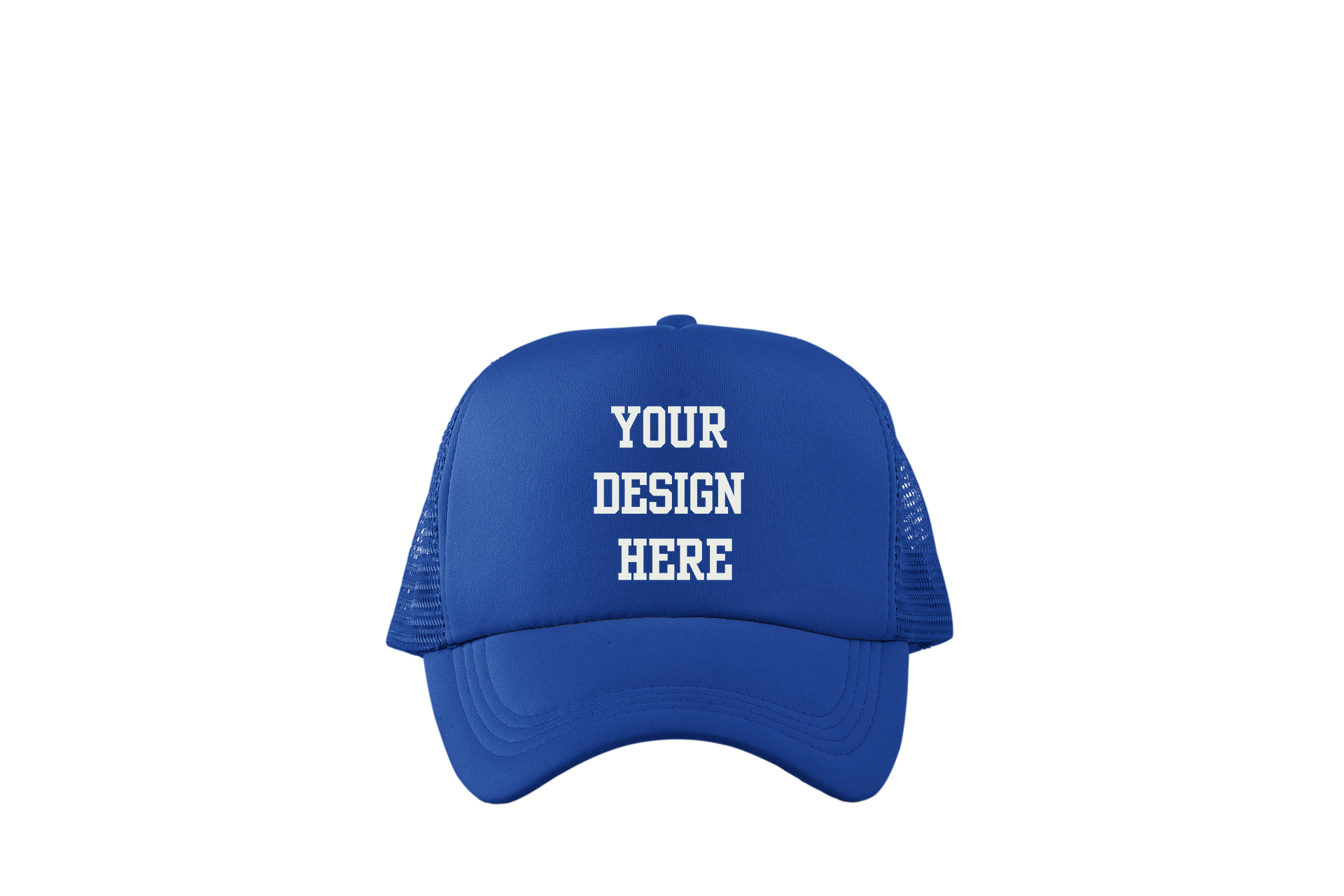 Your Design Here Trucker Baseball Hat Navy