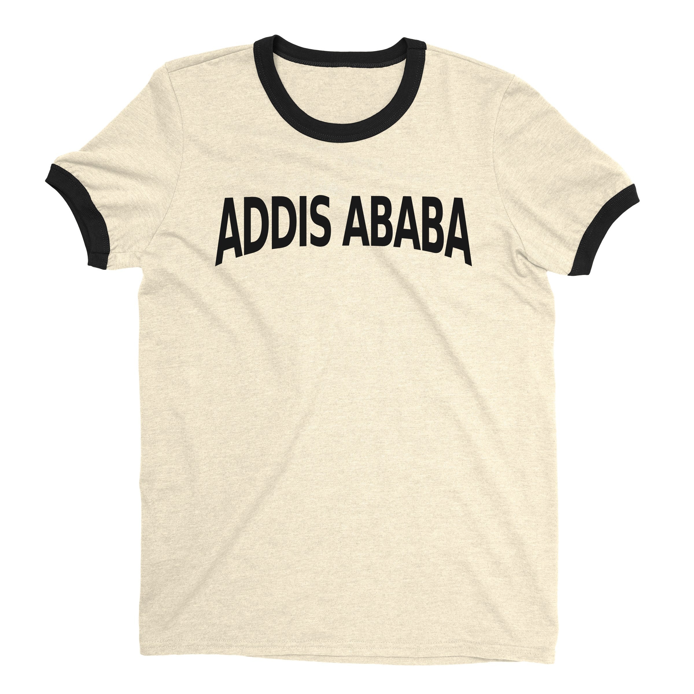 Addis Ababa Ringer Tee — Natural