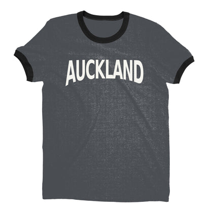 Auckland Ringer Tee — Dark Heather