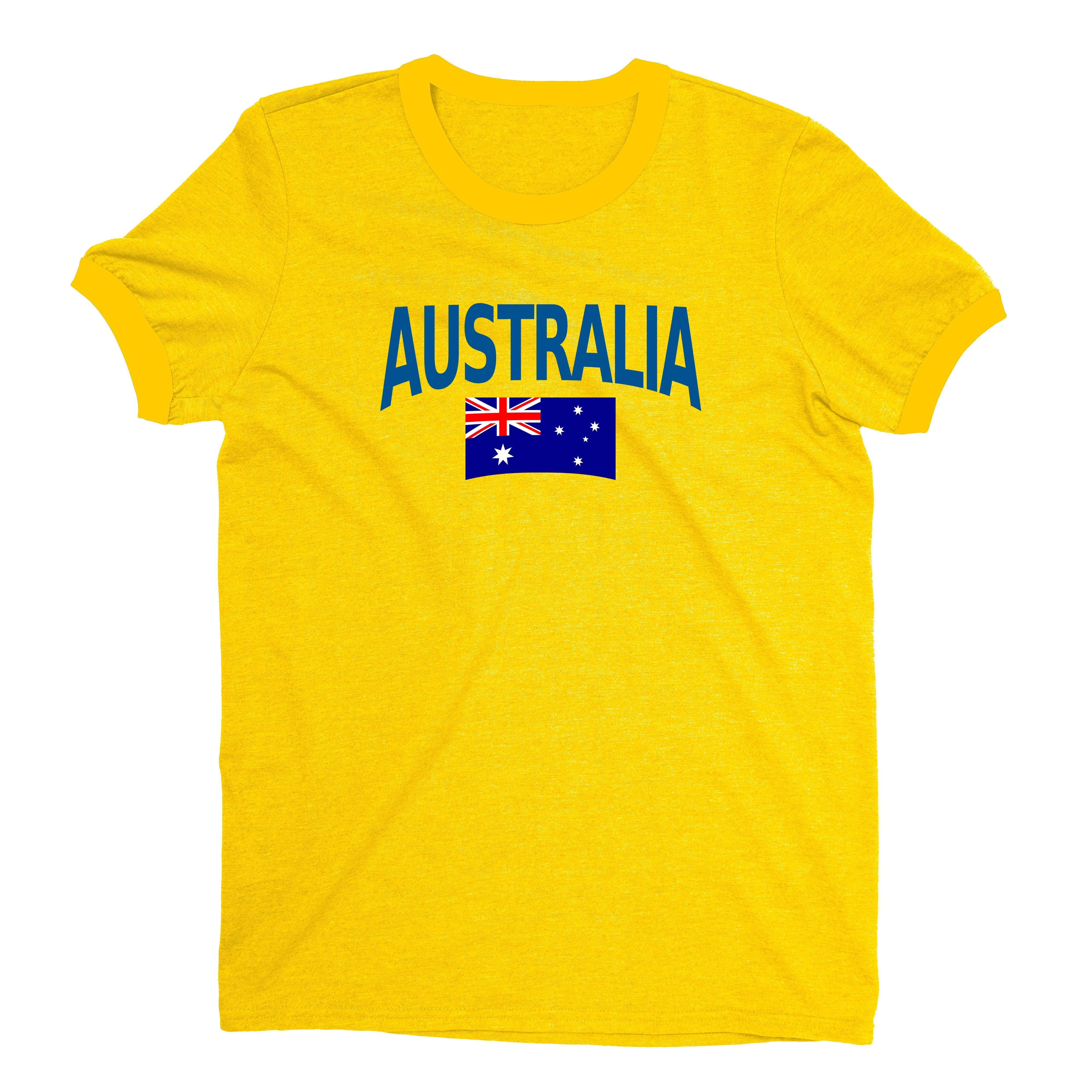 Australia World Cup Plain Tee Unisex T-Shirt -- NYC Factory - Yellow