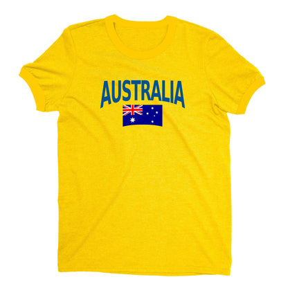 Australia World Cup Plain Tee Unisex T-Shirt -- NYC Factory - Yellow