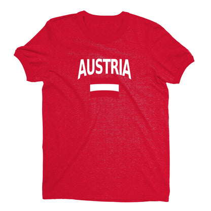 Austria World Cup Plain Tee Unisex T-Shirt -- NYC Factory - Standard Red
