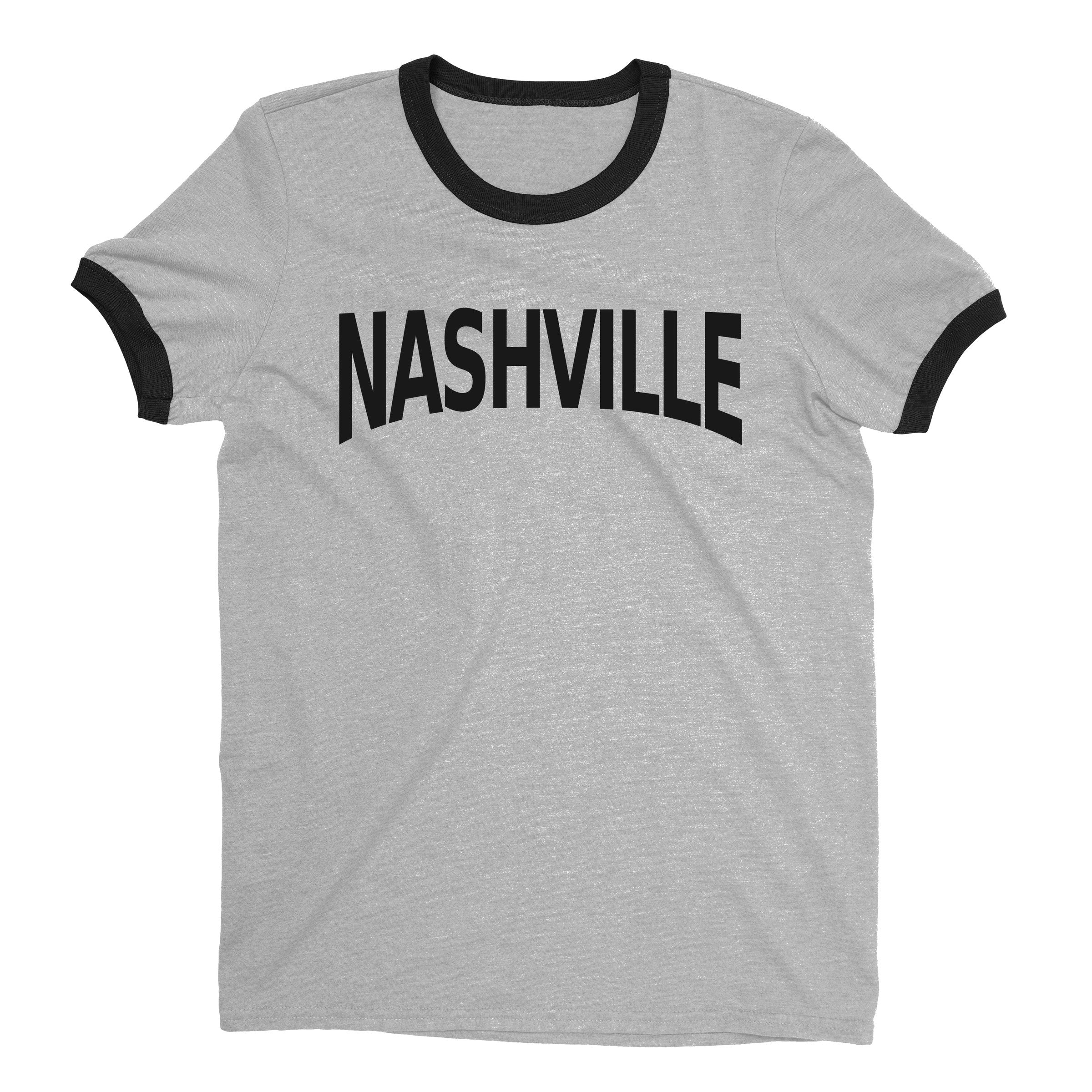Nashville Ringer Tee — Heather Gray
