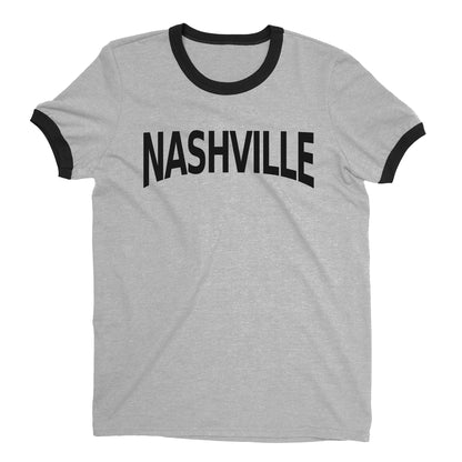 Nashville Ringer Tee — Heather Gray