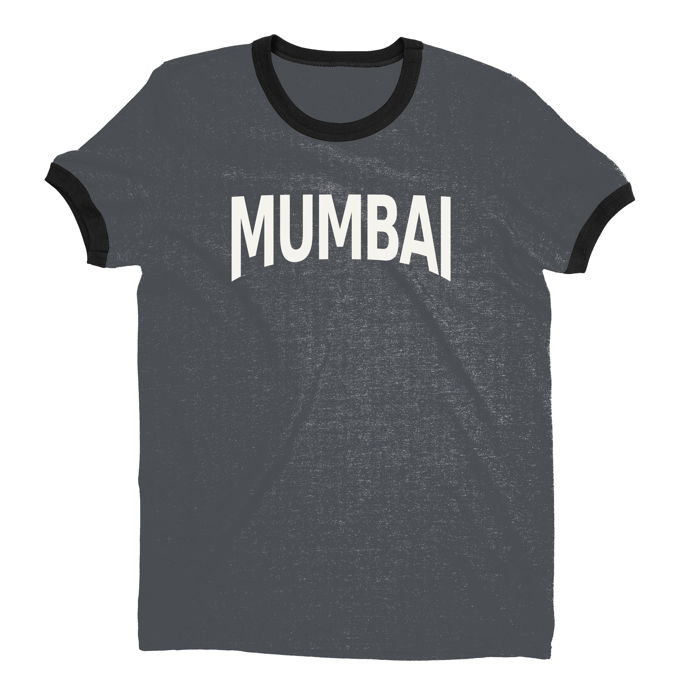 Mumbai Ringer Tee — Dark Heather