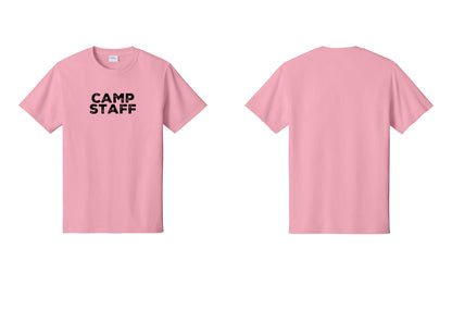 NYC Factory Unisex Camp Staff Charcoal T-Shirt - Front Only - Candy Pink