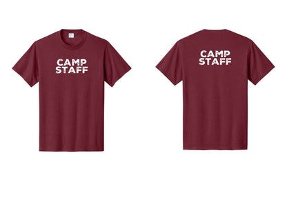 NYC Factory Camp Staff T-Shirt - Front + Back - Cardinal