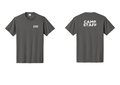 NYC Factory Unisex Camp Staff Charcoal T-Shirt - Chest + Back - Charcoal