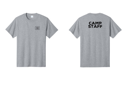 NYC Factory Unisex Custom Logo Camp Staff T-Shirt - Your Logo + Back - Athletic Heather