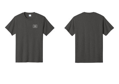 NYC Factory Custom Logo Camp Staff T-Shirt - Your Logo Only - Dark Heather Grey