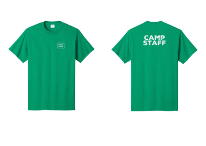 NYC Factory Unisex Custom Logo Camp Staff T-Shirt - Your Logo + Back - Kelly