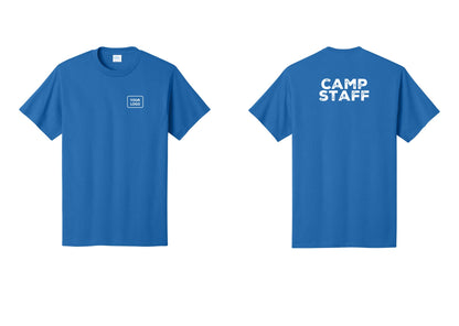 NYC Factory Unisex Custom Logo Camp Staff T-Shirt - Your Logo + Back - Royal
