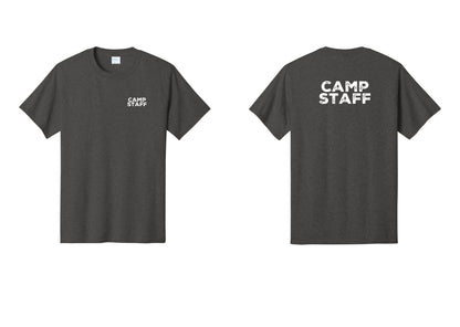 NYC Factory Camp Staff T-Shirt - Chest + Back - Dark Heather Grey