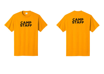 NYC Factory Camp Staff T-Shirt - Front + Back - Gold