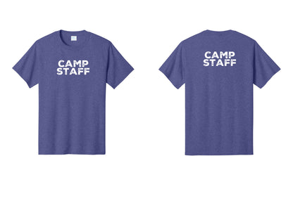 NYC Factory Camp Staff T-Shirt - Front + Back - Heather Purple