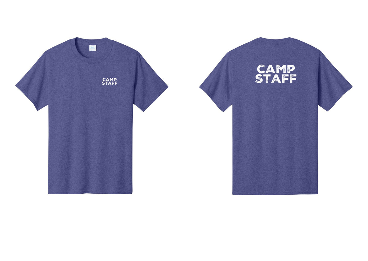 NYC Factory Camp Staff T-Shirt - Chest + Back - Heather Purple