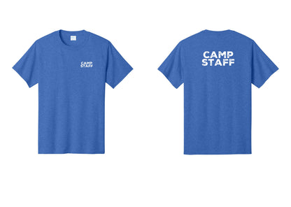 NYC Factory Camp Staff T-Shirt - Chest + Back - Heather Royal