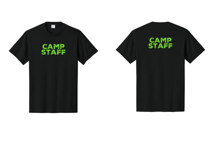 NYC Factory Camp Staff T-Shirt - Front + Back - Black / Neon