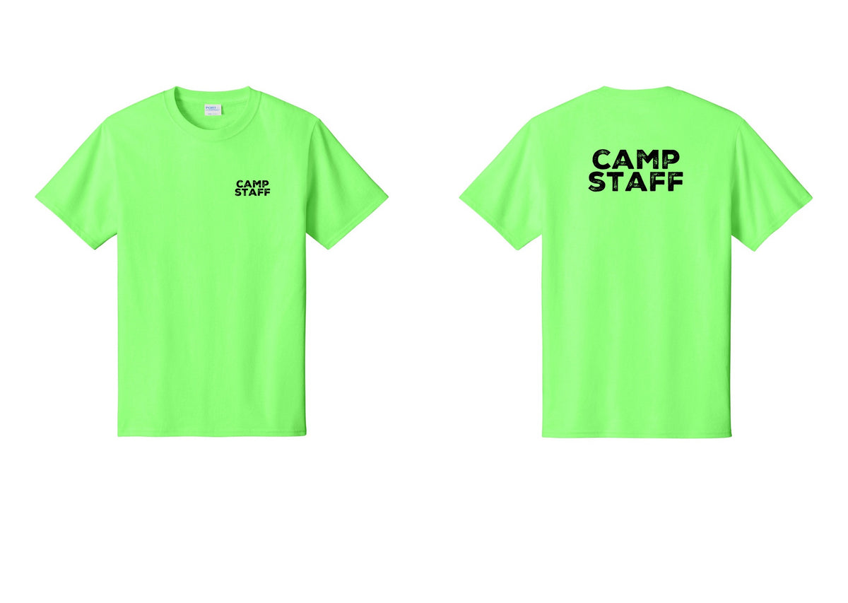 NYC Factory Camp Staff T-Shirt - Chest + Back - Neon Green