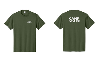 NYC Factory Camp Staff T-Shirt - Chest + Back - Olive