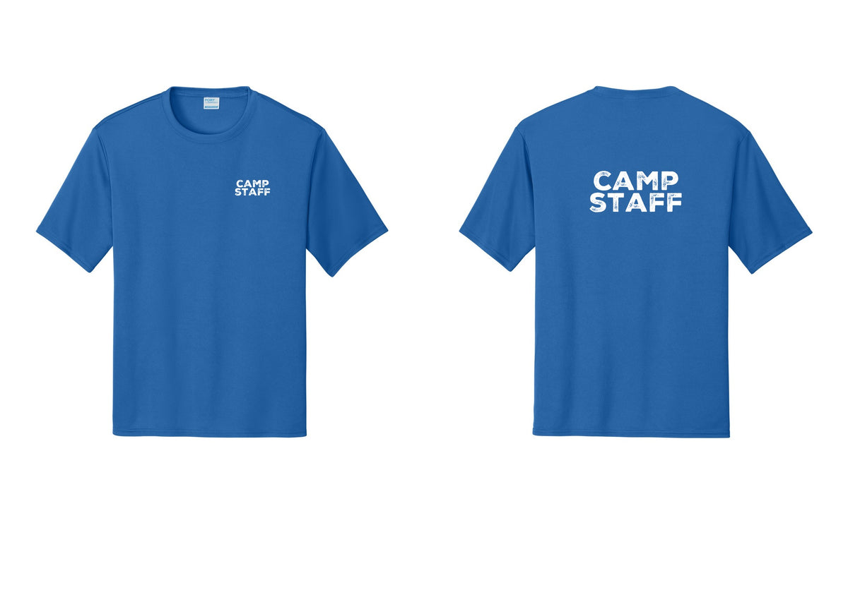 NYC Factory Camp Staff Performance T-Shirt (Rustic) - Chest + Back - Royal