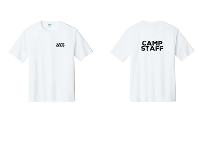 NYC Factory Camp Staff Performance T-Shirt (Rustic) - Chest + Back - White