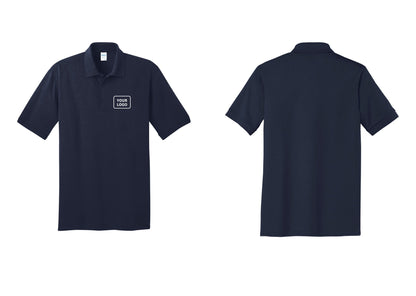 NYC Factory Custom Logo Camp Staff Polo Shirt (Rustic) - Your Logo Only - Navy