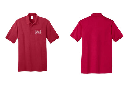 NYC Factory Custom Logo Camp Staff Polo Shirt (Rustic) - Your Logo Only - Red