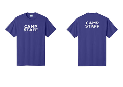 NYC Factory Camp Staff T-Shirt - Front + Back - Purple