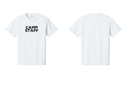 NYC Factory Unisex Camp Staff Charcoal T-Shirt - Front Only - White