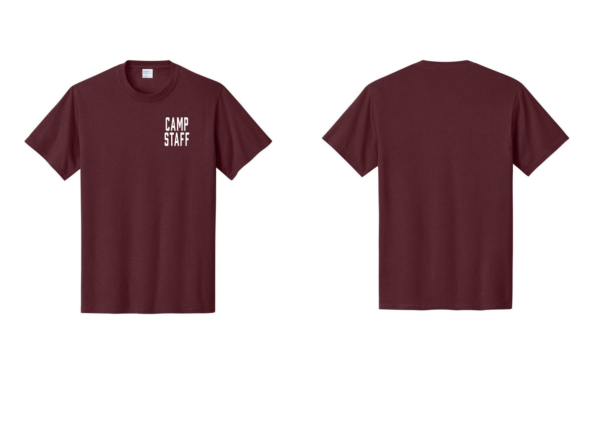 NYC Factory Unisex Camp Staff Classic T-Shirt - Chest Only - Athletic Maroon
