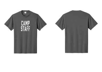 NYC Factory Camp Staff T-Shirt, Condensed Lettering - Front Only - Charcoal