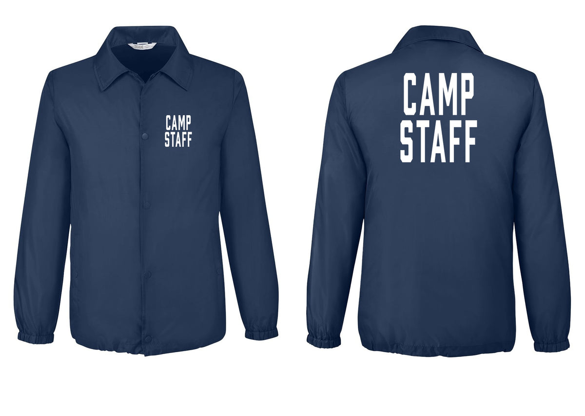 NYC Factory Camp Staff Snap-Front Coaches Jacket (Classic) - Chest + Back - Sport Dark Navy
