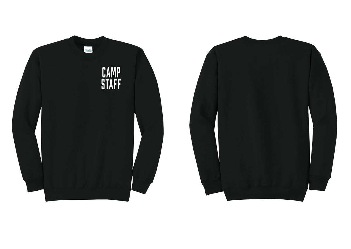 NYC Factory Camp Staff Cotton Fleece Crewneck Sweatshirt (Classic) - Chest Only - Black
